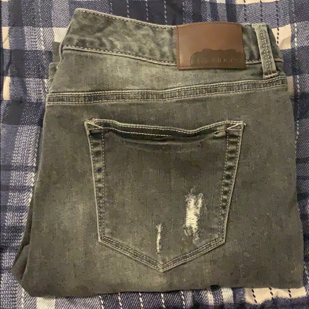 Size 13/14 grey distressed Maurice skinny jeans